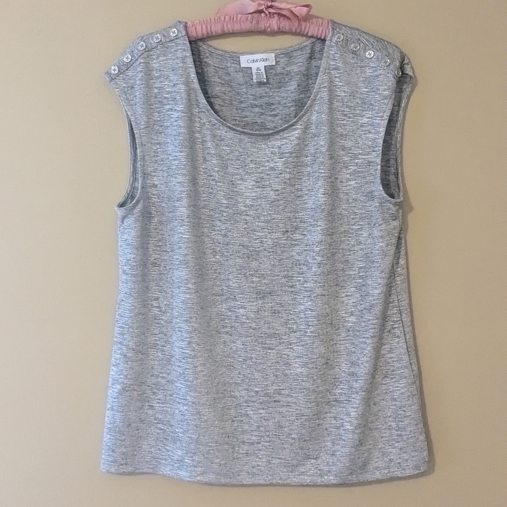 Silver Calvin Klein sleeveless top